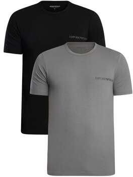 Emporio Armani Pyjama's nachthemden 2-pack stretchkatoenen lounge-T-shirts
