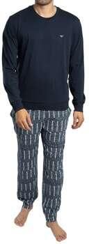Emporio Armani Pyjama's nachthemden AOP pyjamaset met lange mouwen