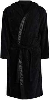 Emporio Armani Pyjama's nachthemden Badjas van badstof met logo-afwerking