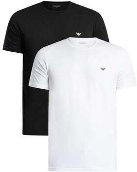 Emporio Armani Pyjama's nachthemden Set van 2 lounge T-shirts met ronde hals