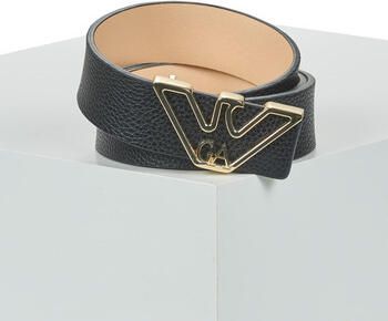 Emporio Armani Zwart Leren Logo-Gesp Riem Black Dames - Foto 3