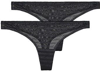 Emporio Armani Slips ALL OVER LOGO MESH X2