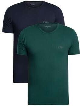 Emporio Armani T-shirt Korte Mouw 2-pack lounge ronde hals getailleerde T-shirts