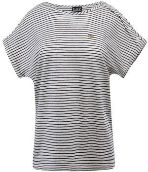 Emporio Armani EA7 Witte Katoenen Dames T-shirt Ronde Hals Blue Dames - Foto 2