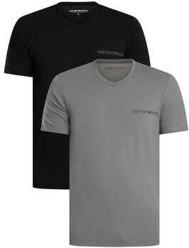 Emporio Armani T-shirt Korte Mouw Set van 2 lounge T-shirts met V-hals