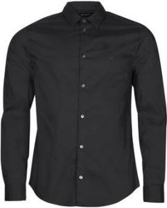 Emporio Armani Men Clothing Shirts Black Aw22 Zwart Heren