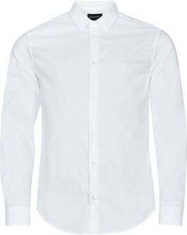 Emporio Armani Heren Witte Stretch Nylon Overhemd 8N1C09-1Ni9Z White Heren
