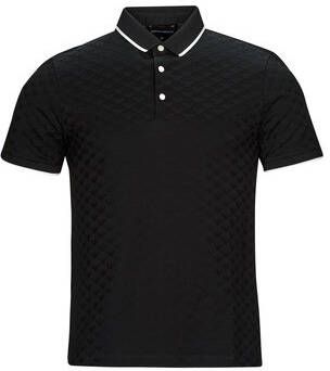 Emporio Armani Eagle Jacquard Polo Shirt Black Heren