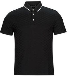 Emporio Armani Polo shirt met monogram Zwart Heren