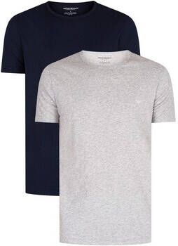 Emporio Armani Pyjama's nachthemden 2-pack pure katoenen lounge T-shirts