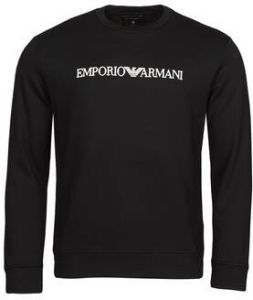 Emporio Armani Heren Sweatshirt met Logo Print Zwart Heren