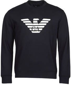 Emporio Armani Gestreept Logo Sweatshirt Blue Heren