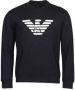 Emporio Armani Gestreept Logo Sweatshirt Blue Heren - Thumbnail 1