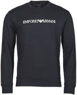 Emporio Armani Katoenen Sweatshirt met Logo Print Black Heren