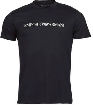Emporio Armani T-shirt met bedrukt logo Black Heren