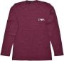 Emporio Armani Slim Fit Longsleeve Logo Print T-Shirt Red Heren - Thumbnail 1