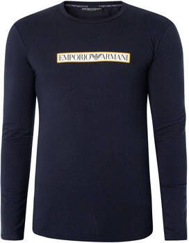 Emporio Armani Pyjama's nachthemden Lounge Box-logo met lange mouwen T-shirt
