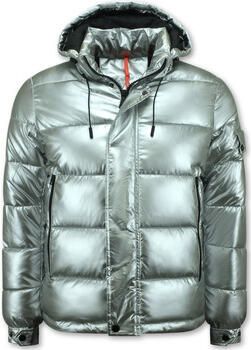 Enos Blazer Zilveren Puffer Jackets Capuchon