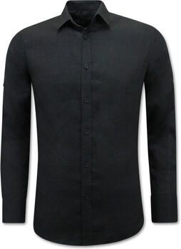 Enos Overhemd Lange Mouw Linnen Regular Fit