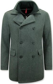 Enos Parka Jas Klassieke Mantel Halflang