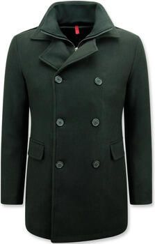 Enos Parka Jas Nette Mantel Halflang Getailleerd