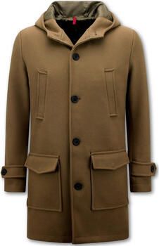 Enos Parka Jas Sportieve Lange Mantel Getailleerd