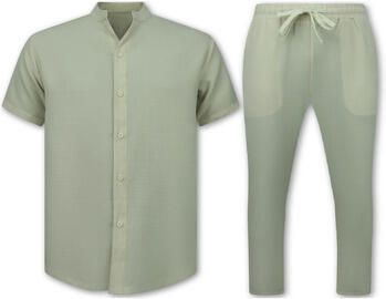 Enos Trainingspak Linnen Zomerset Linnen Twinset