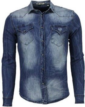 Enos Overhemd Lange Mouw Denim Lange Mouwen Denim