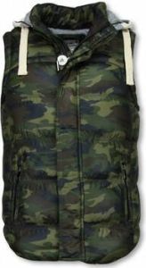 Enos Blazer Bodywarmer Camouflage Vest Capuchon