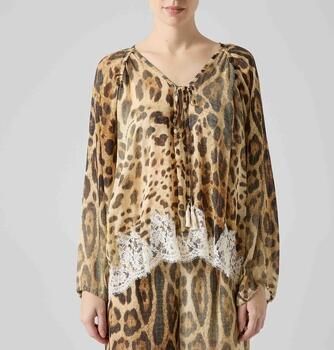 Ermanno Scervino Blouse D48EK061EC3CAMICIASTAMPALEOPARDOPIZZO
