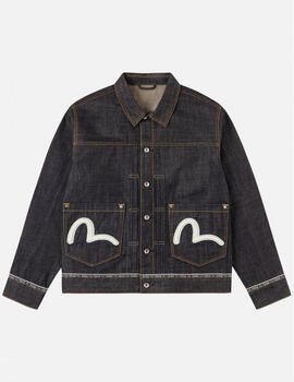 Evisu Blazer 2ESHTM6DJ1001 HT LOGO SELVEDGE DENIM JAC-INDX RAW INDIGO