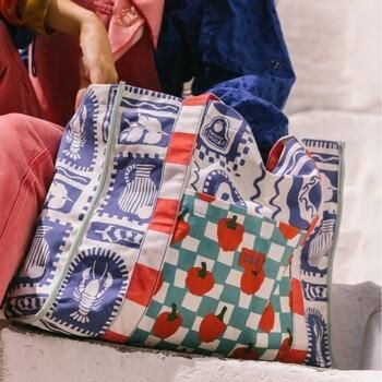 Favorite People Boodschappentas Tote Bag Positano Blue White