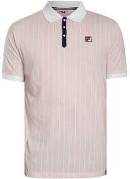 Fila Polo Shirt Korte Mouw BB1 Classic Striped Polo Shirt Pale Lilac White Navy