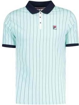 Fila Polo Shirt Korte Mouw BB1 Classic Striped Polo Shirt Surf Spray Navy White