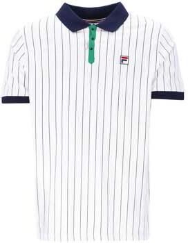Fila Polo Shirt Korte Mouw BB1 Classic Striped Polo Shirt White Green Navy