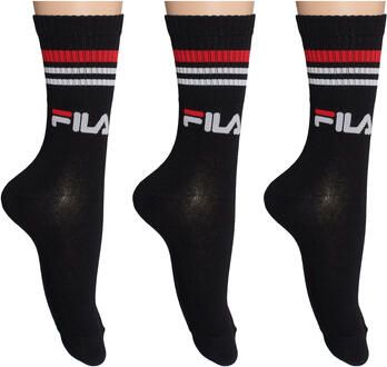 Fila Sokken brede ribboord logo opschrift katoenmix (3 paar) - Foto 4