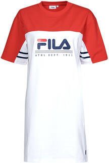 Fila Wit Rood Tee Jurk White Dames