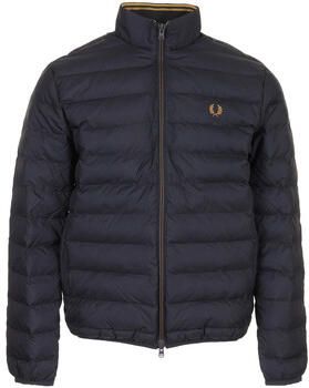 Fred Perry Marineblauwe Logo Puffer Jas Blue Heren