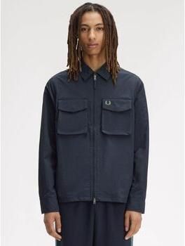 Fred Perry Onderhemd Overshirt Pocket Ribstop Navy