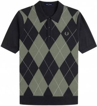 Fred Perry Polo Shirt Korte Mouw ARGYLE KNITTED SHIRT