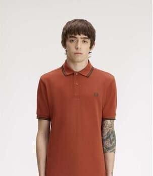 Fred Perry Polo Shirt Korte Mouw M3600 Twin Tipped Shirt Brandy Night Green
