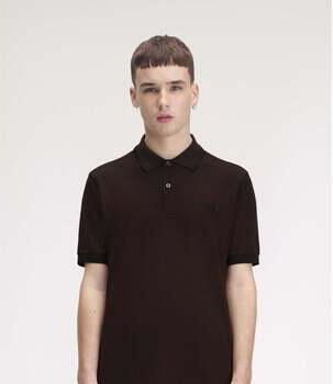 Fred Perry Polo Shirt Korte Mouw M3600 Twin Tipped Shirt Rich Brown Black