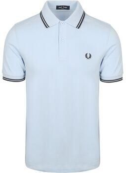 Fred Perry Polo Shirt Korte Mouw Twin Tipped Polo Shirt Light Smoke Navy - Foto 2
