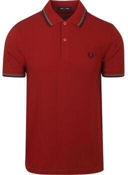 Fred Perry Polo Shirt Korte Mouw Polo Twin Tipped M3600 Rood