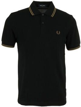 Fred Perry Polo Shirt Korte Mouw Twin Tipped Polo Shirt Black Shaded - Foto 3
