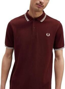 Fred Perry Granate 597 Twin Tipped Shirt Bruin Heren - Foto 11