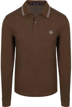Fred Perry Polo Shirt Lange Mouw Longsleeve Polo Bruin 49A