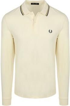 Fred Perry Polo Shirt Lange Mouw Longsleeve Polo Ecru 46A