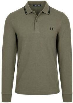 Fred Perry Polo Shirt Lange Mouw Longsleeve Polo Groen Z50