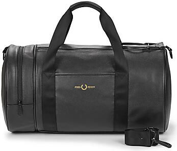 Fred Perry Sporttas SCOTCHGRAIN LEATHER BARREL BAG